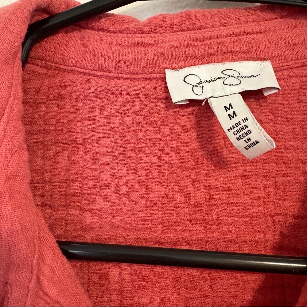 Red Button-Up Shirt - Picture 2 of 2